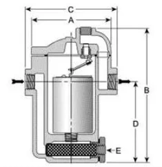 進口氣動疏水閥尺寸
