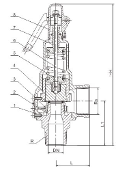 進(jìn)口安全閥尺寸